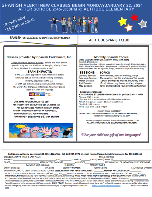 Spanish Club Flier